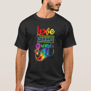 KÄRLEK BEHÖVER INGEN ORD AUTISM ASD MEDVETENESS FÄ T SHIRT