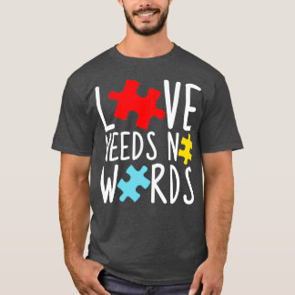 Kärlek behöver ingen Ord Autism Awareness Classic  T Shirt