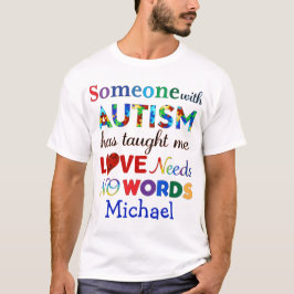 KÄRLEK BEHÖVER INGEN ORD AUTISM T SHIRT