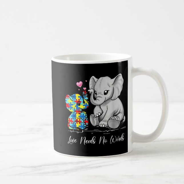 Kärlek behöver ingen Ord Elephant Supp Kaffemugg (Höger)