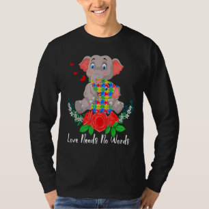 Kärlek behöver ingen Ord Elephant Supp T Shirt