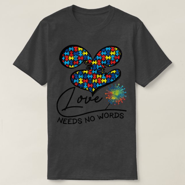 Kärlek behöver ingen ord t shirt (Design framsida)