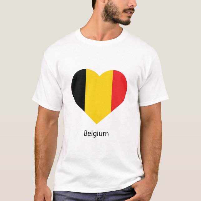 Kärlek Belgien T Shirt (Framsida)