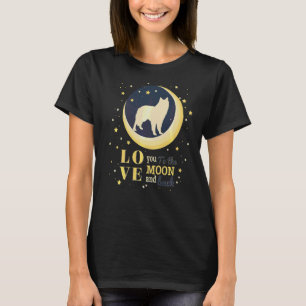 Kärlek belgisk shepheed Sheepdog Hund till Måne T Shirt