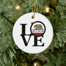 KÄRLEK Ben Lomond California Ceramic Ornament