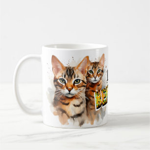 kärlek bengalkatt kaffemugg