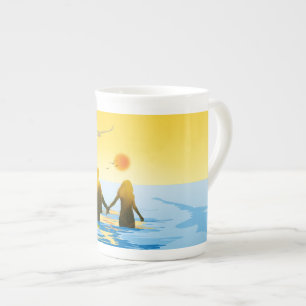 Kärlek Benporslin Mugg
