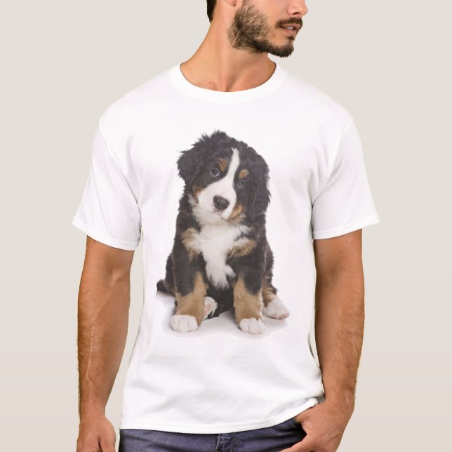 Kärlek Bernese Mountain Hund Puppy Trädskjorta T-shirt (Framsida)