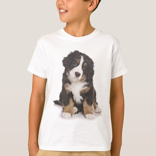 Kärlek Bernese Mountain Hund Puppy Trädskjorta Tee Shirt (Framsida)