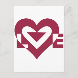 Kärlek Berry Lila Vykort