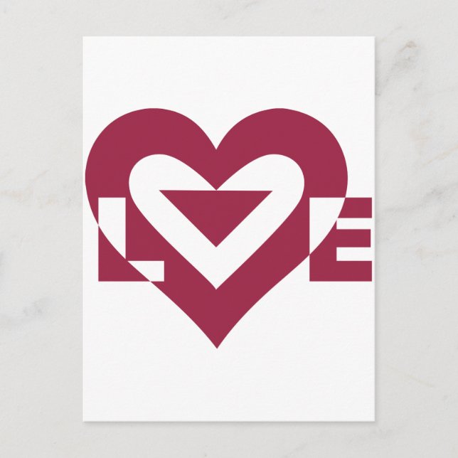 Kärlek Berry Lila Vykort (Framsida)