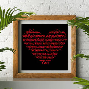 Kärlek Bibel Citat Typografi Konst Poster