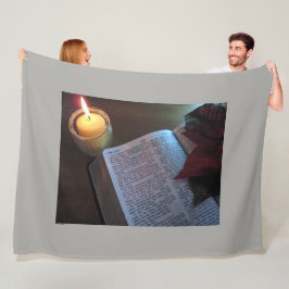Kärlek Bible and Candle Anpassningsbar Fleece Blan