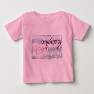 Kärlek Bible Verse på Christian Baby Shirt Tee