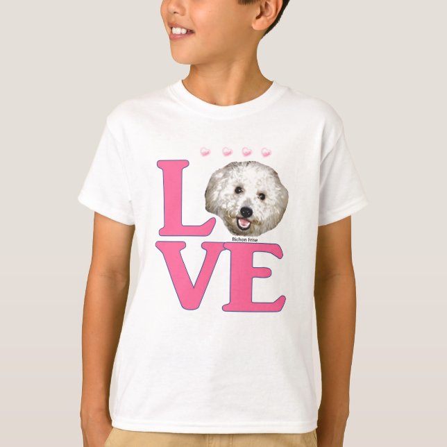 KÄRLEK Bichon Frise T-shirt (Framsida)