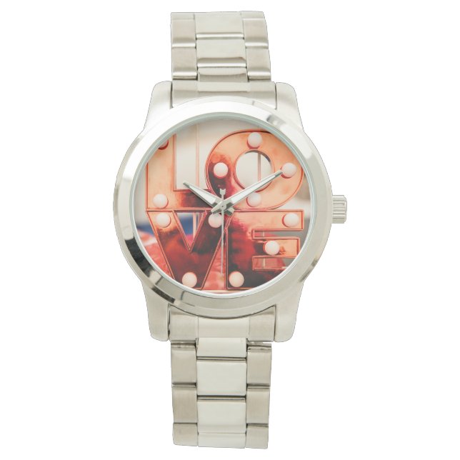 KÄRLEK (Big Red Lettering) Armbandsur (Framsida)