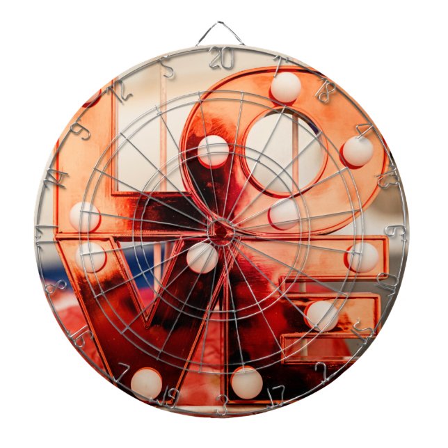 KÄRLEK (Big Red Lettering) Darttavla (Framsidan)