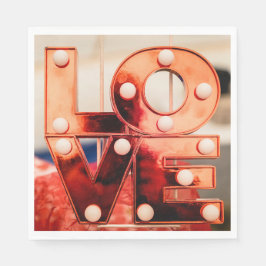 KÄRLEK (Big Red Lettering) Pappersservett