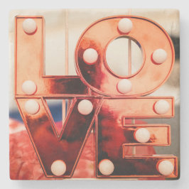 KÄRLEK (Big Red Lettering) Stenunderlägg