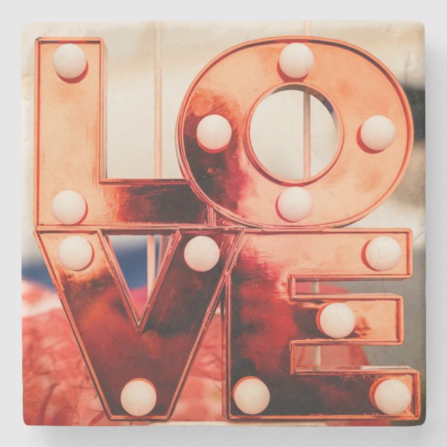 KÄRLEK (Big Red Lettering) Stenunderlägg (Framsidan)