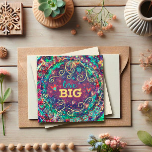 Kärlek Big Roligt Whimsique Colorful Valentine