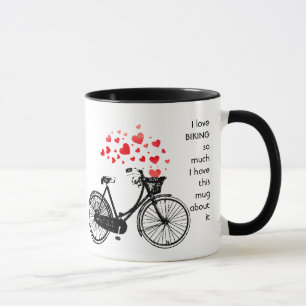 Kärlek BIKING så mycket jag Roligt Quote Mugg