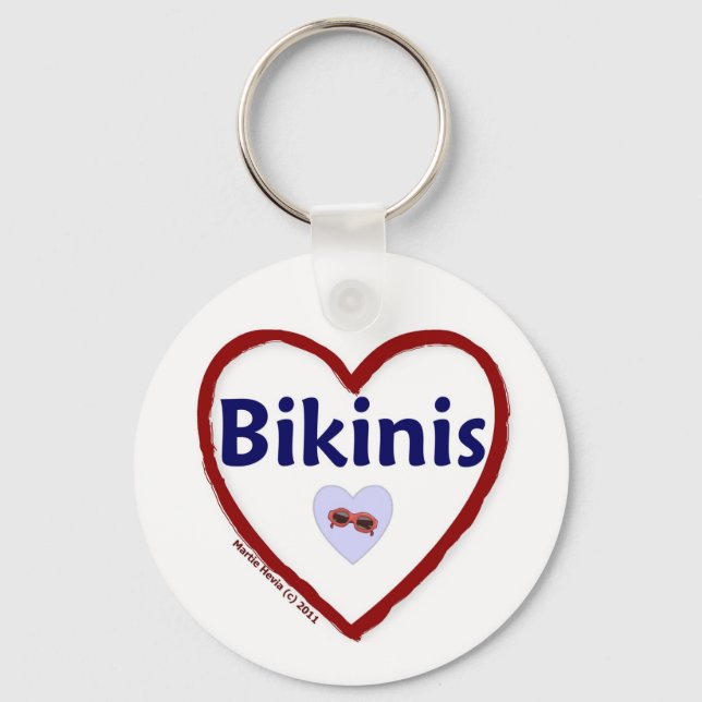 Kärlek Bikinis Nyckelring (Framsida)