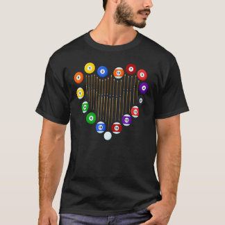 Kärlek Billiard Bassäng Billiard Boll Billiard Pla T Shirt