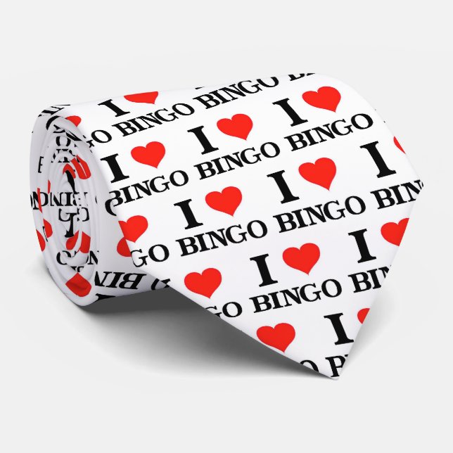 Kärlek Bingo Neck Tie Slips (Rullad)