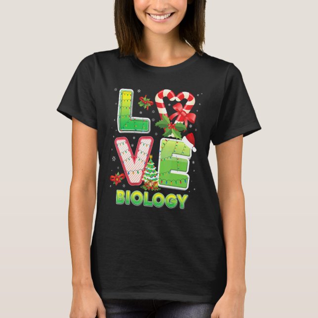 Kärlek biologijultomtomten Hat Student Lärare M T Shirt (Framsida)