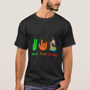 Kärlek Biology Microscope Painter Science Tea T Shirt