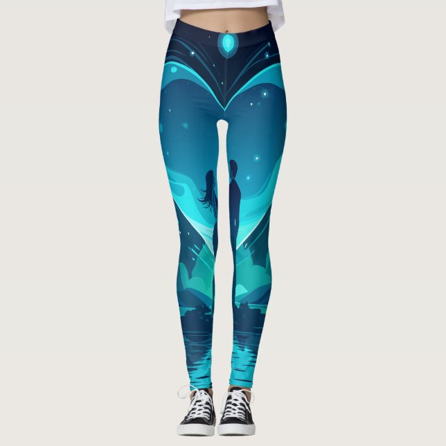 Kärlek Bioluminescence Leggings (Framsida)