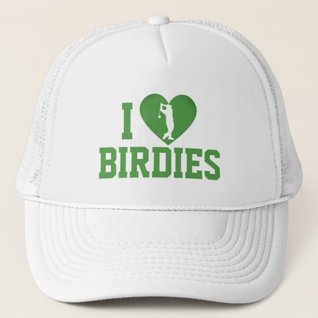 Kärlek Birdie Golf Hat - Truckerkepsen för det fun Keps (Framsida)