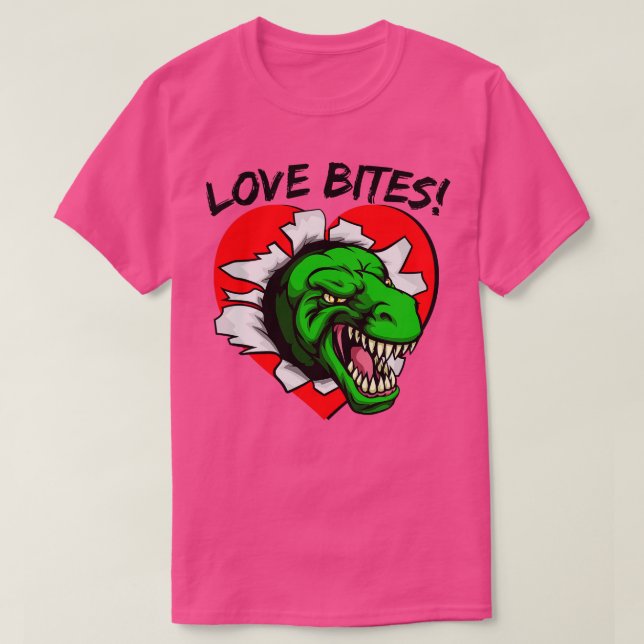 Kärlek Bitas TRex T Shirt (Design framsida)