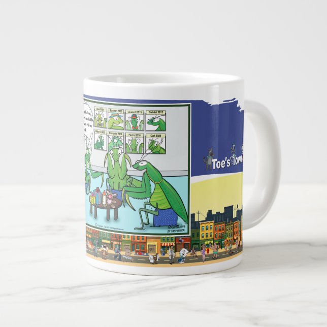 Kärlek Biter… Bokstavligen | Torr Logik Humor Jumbo Mugg (Framsida höger)