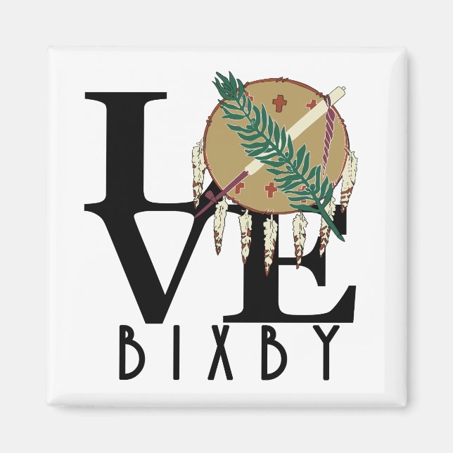 KÄRLEK Bixby Oklahoma Magnet (Framsidan)