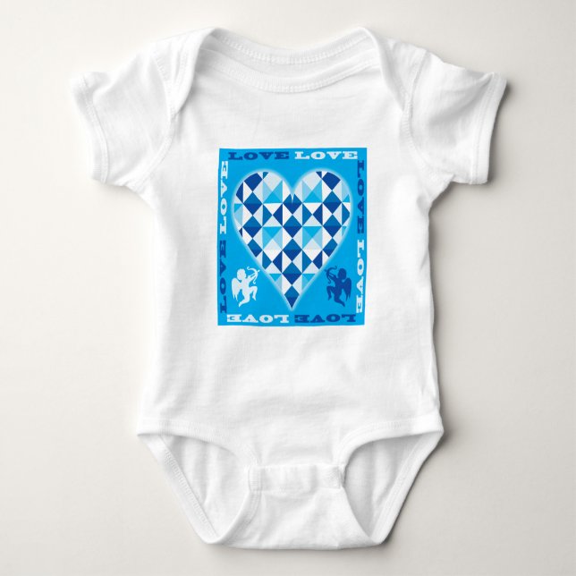 Kärlek (Blå Diamant) T Shirt (Framsida)