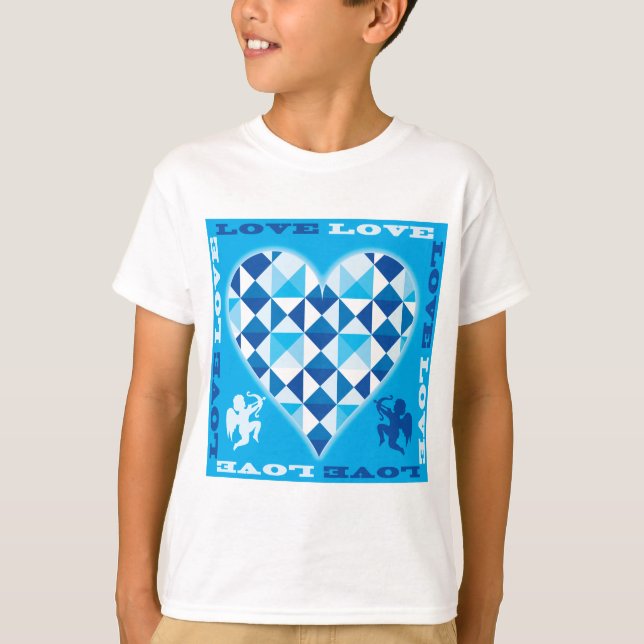 Kärlek (Blå Diamant) T Shirt (Framsida)