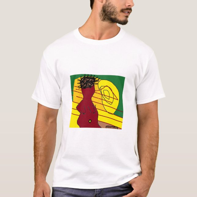 Kärlek Black Hair med jason lofters T Shirt (Framsida)