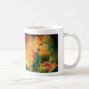 Kärlek bland hibiskusmuggen kaffemugg