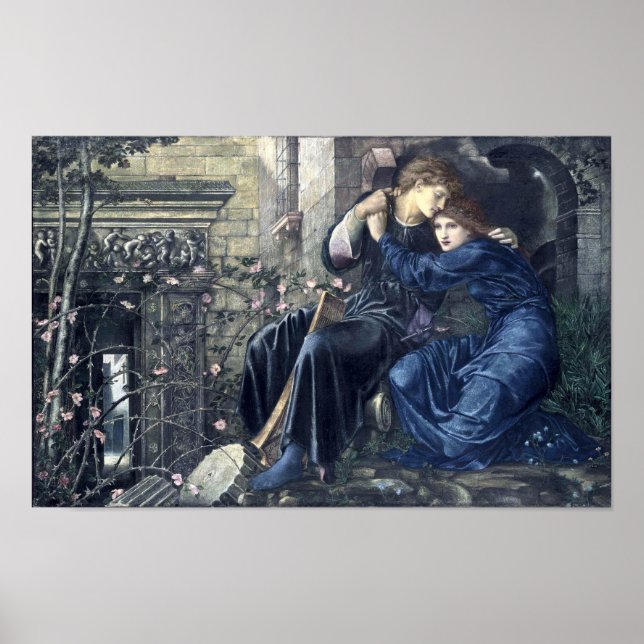 Kärlek bland ruinerna av Burn-Jones (1873) Poster (Framsidan)