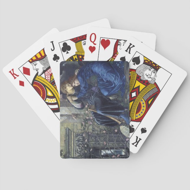 Kärlek bland ruinerna (av Edward Burne-Jones) Casinokort (Baksidan)