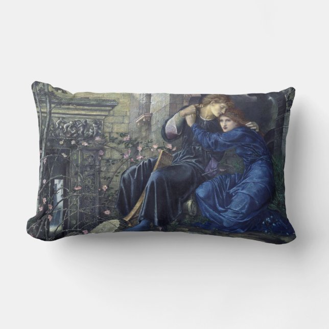 Kärlek bland ruinerna (av Edward Burne-Jones) Lumbarkudde (Framsida)