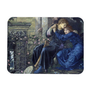 Kärlek bland ruinerna (av Edward Burne-Jones) Magnet