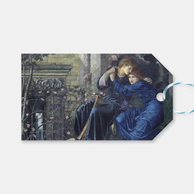 Kärlek bland ruinerna (av Edward Burne-Jones) Presentetikett (Framsidan (Horisontell))