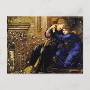 Kärlek bland ruinerna Pre-Raphaelite Art Vykort