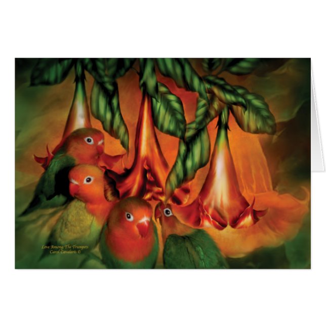 Kärlek bland trumpeterna ArtCard Hälsningskort (Framsidan Horizontal)