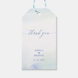 Kärlek | Blått hjärta och vattenfärgat bröllop - f Presentetikett