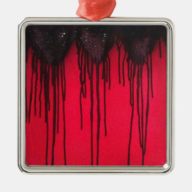 Kärlek Bleeds Black Julgransprydnad Metall (Framsidan)