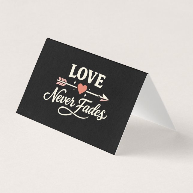 Kärlek Bleknar Aldrig Högerpekande Matchande Par Kort (Framsida)